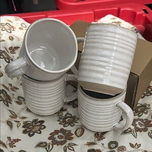 LE TAUCI Ceramic Mug Set 4 Ava series for a farmhouse charm 12 ounces